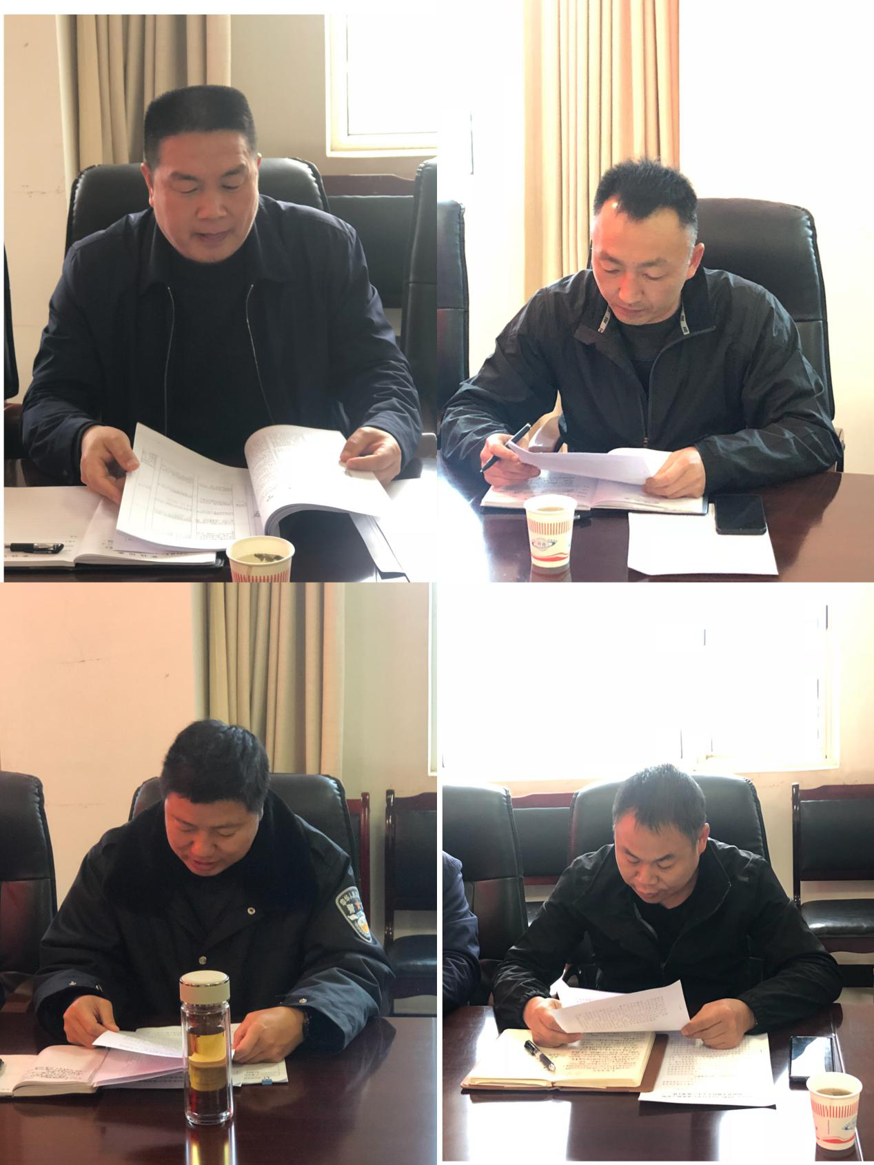 镇党委书记张春和主持会议,党委理论学习中心组成员,各村