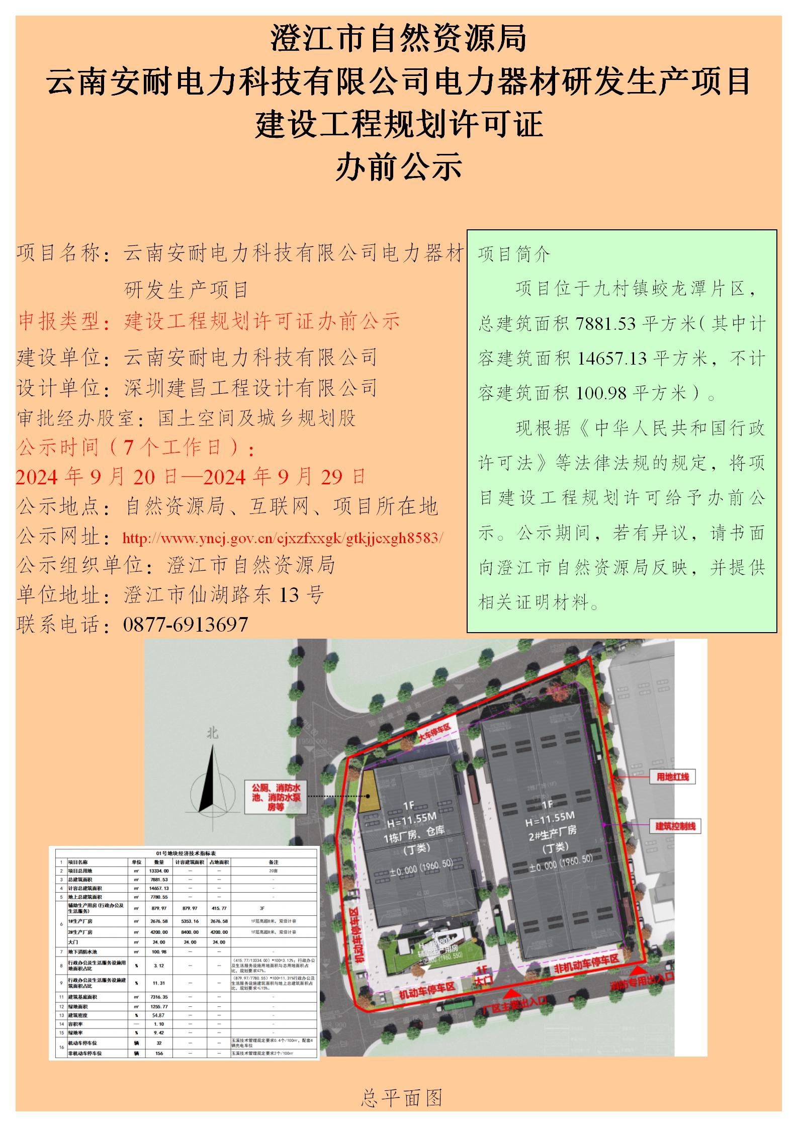 云南安耐电力科技有限公司电力器材研发生产项目建设工程规划许可证办前公示.jpg